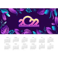 Tiger Desk Calendar Design Cover Template Vector Image