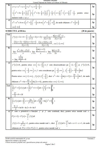 Bac Barem De Corectare La Matematic Conform Edu Ro Verific