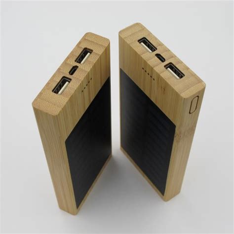 Eco Friendly Solar Bamboo Powerbank Phone Charger Vanova Technology