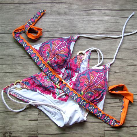 Designer Secret Women Bikini Sexy Swimwear Pink Print Bikinis