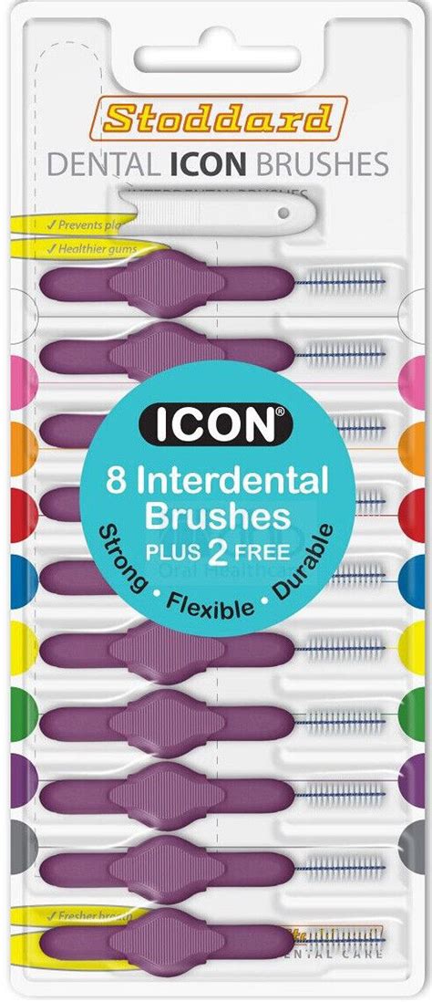 Stoddard Icon Optim Standard Interdental Brushes 8 Plus 2 Brushes In