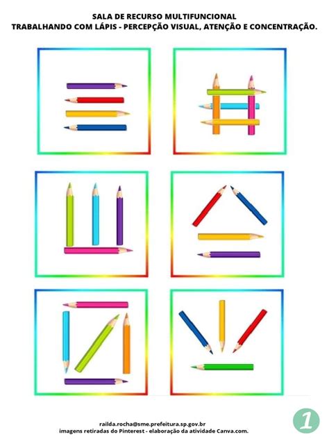 Percepção Visual Atividade De Atenção E Concentração - Atividades de Percepção Visual e Atenção | PDF