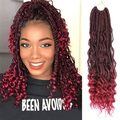 1 Boho Box Braids Haakwerk Godin Box Braids Haakwerk Haar 10 Inch