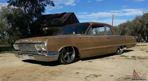 1963 Chevy Biscayne Twin Turbo 550hp Ls 53 Bagged Restomod Patina Hot