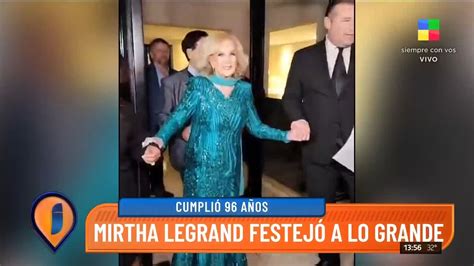 Mirtha Legrand festejó su cumpleaños a lo grande Tengo muchas ganas