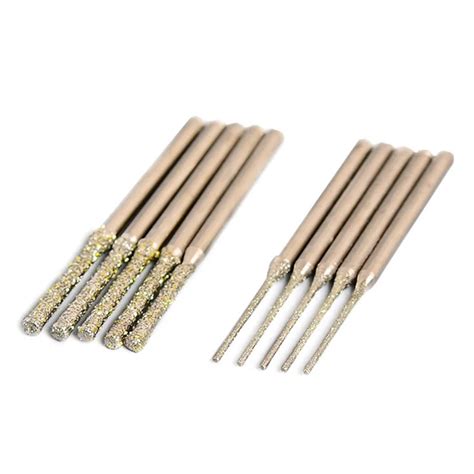 10Pcs Dremel Accesories Mini Drill Diamond Grinding Head 2 35mm Shank