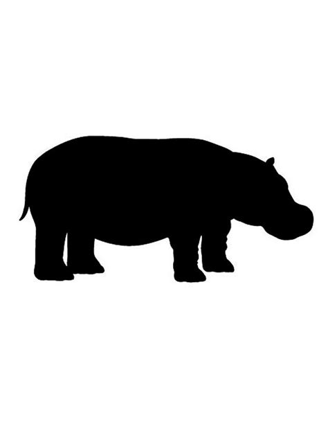 Free Printable Hippo Stencils And Templates