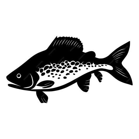 Premium Vector Trout Fish Silhouette Symbol Vector Illustration