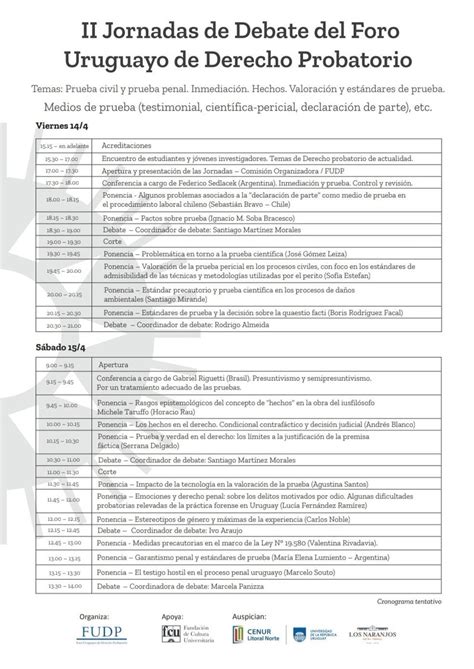 Foro Uruguayo De Derecho Probatorio On Twitter Queda Menos En