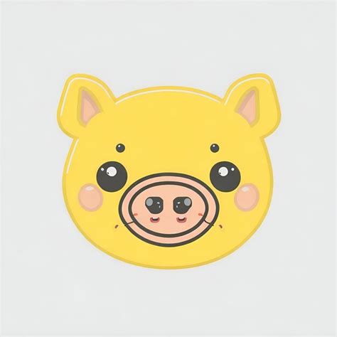 Premium Photo | Cute yellow pig cartoon