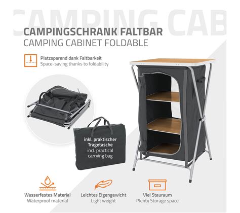 Armoire De Camping Pliable Polyvalente Chariot De Service Et Voyage