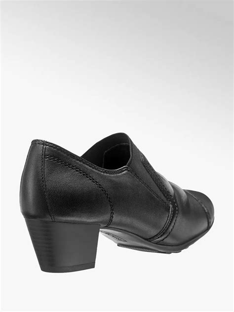 Medicus Ladies Comfort Slip On Block Heeled Shoe Black Deichmann