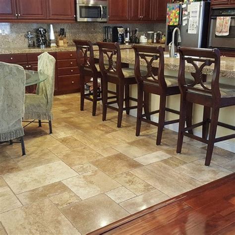 Travertine Tile Kitchen Floor Things In The Kitchen