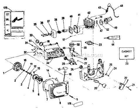 Craftsman 42cc Chainsaw Parts Diagram