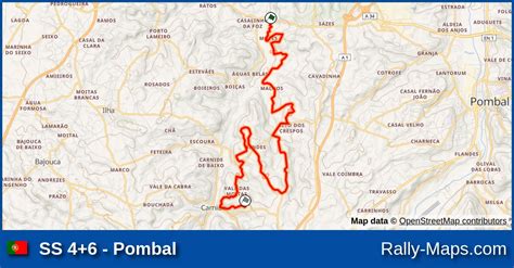 SS 4 6 Pombal Stage Map Rallye Vidreiro Centro De Portugal