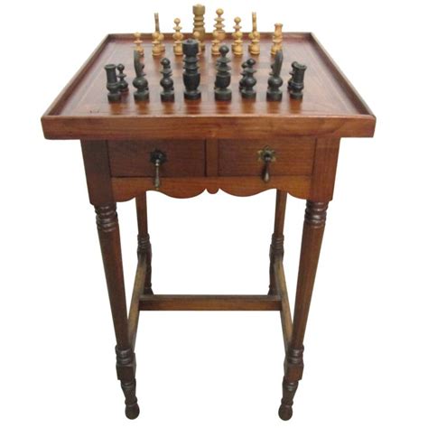 Antique Chess Table And Chairs - Christina Lopez