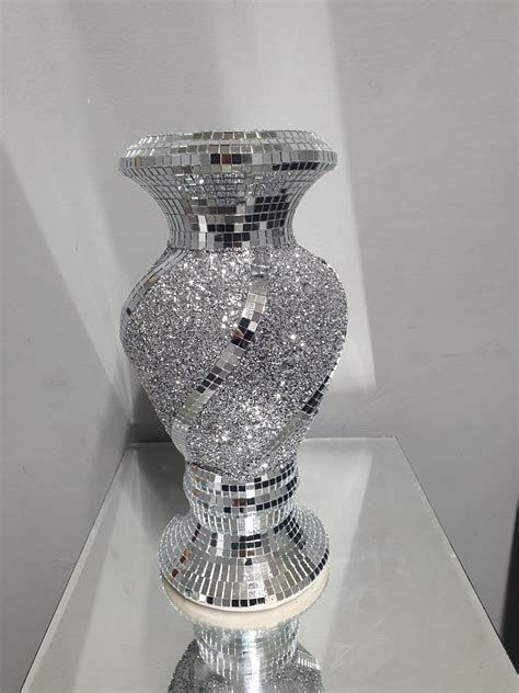 Crushed Diamond Vase Cm Wholesale Home Decor