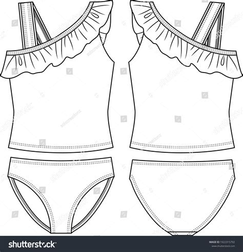 Teenage Girl Bikini Stock Vectors Images Vector Art Shutterstock