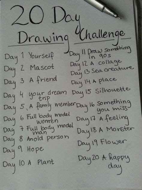 29 Drawing Challenges Ideas Drawing Challenge Challenges Art Challenge