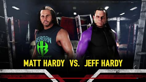 WWE 2K18 MATT HARDY VS JEFF HARDY YouTube