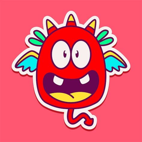 Premium Vector Cute Monster Character Illustration