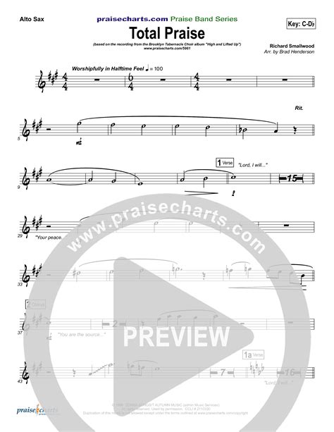 Total Praise Alto Sax Sheet Music Pdf The Brooklyn Tabernacle Choir