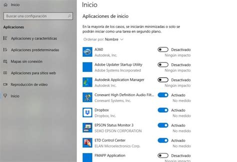 Programas De Inicio Windows 10 Cómo Desactivarlos