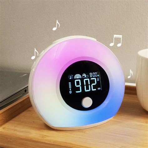 Wake Up Light Alarm Clock Natural Sound Music Bluetooth Speaker