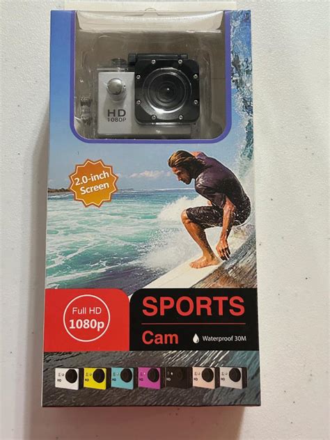 Sports Cam Full HD 1080p and ALL Accessories Silver | Property Room
