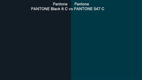 Pantone Black 6 C Vs Pantone 547 C Side By Side Comparison