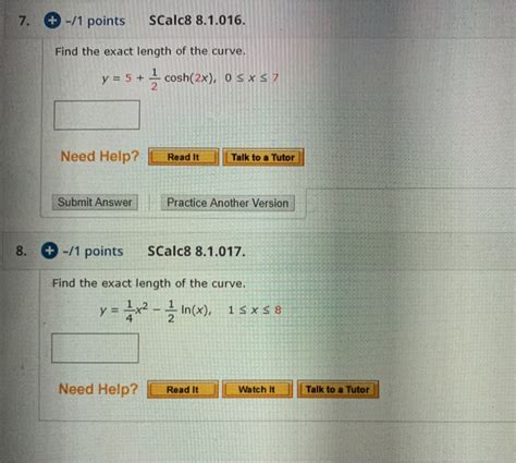 Solved Points Scalc Find The Exact Length Chegg