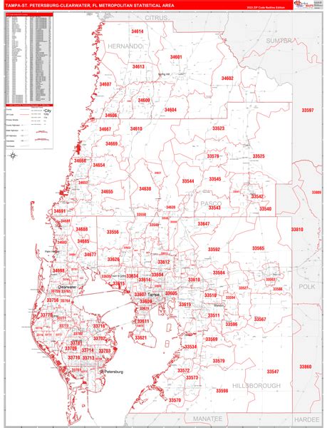 Tampa Florida Zip Code Map