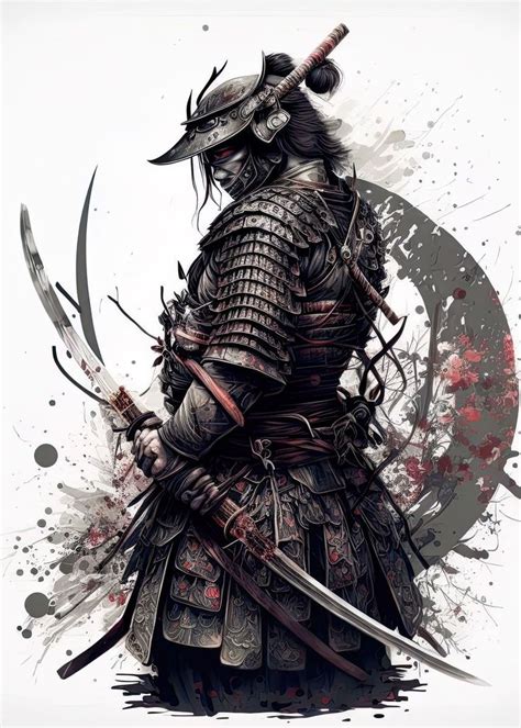 Samurai Poster Picture Metal Print Paint By Anamitra Displate