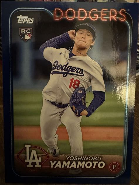 Topps 2024 Series 2 Yoshinobu Yamamoto Rookie Blue Color Match RC EBay