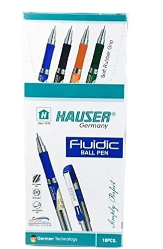 Hauser Fluidic Blue Ball Pen Pack Of Amazon In Office Products