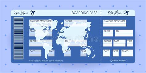 Boarding Pass Template Stock Illustrations 6385 Boarding Pass