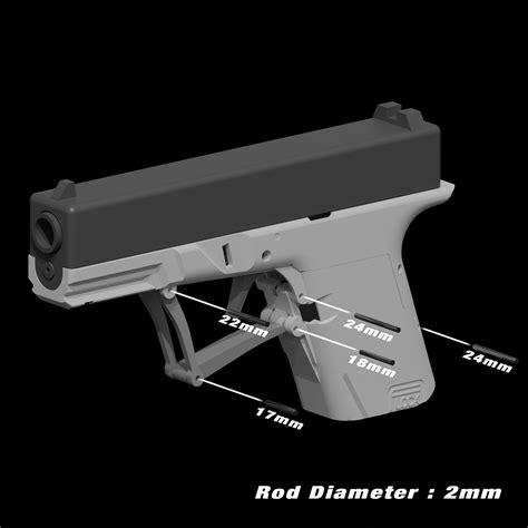 Stl File Flock Airsoft Folding Glock G19 Gen3 Gbb [we] 🔫 ・model To Download And 3d Print・cults