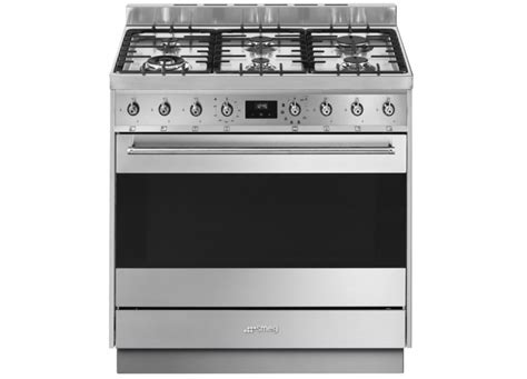 Smeg Cm Classic Pyrolytic Freestanding Cooker Gas Cooktop Stainless