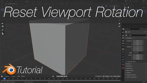 How To Reset Viewport Orbit Rotation Put Object In Focus In Blender