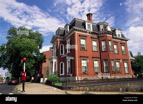 Red Brick Mansion South Boston Massachusetts Stock Photo Alamy