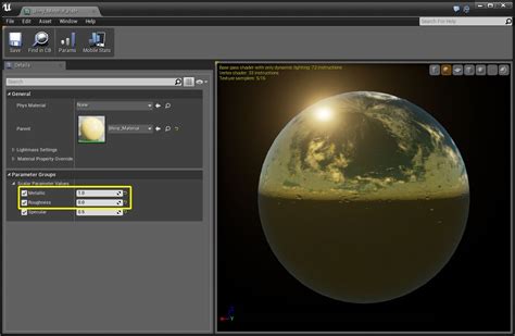 Creating Shiny Materials Unreal Engine Documentation