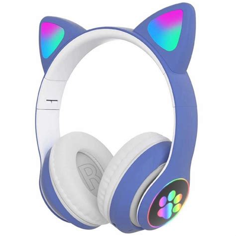 Беспроводные Bluetooth наушники с ушками с LED подсветкой AKS-28 ...