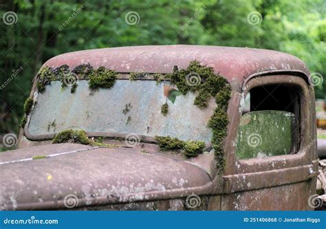 A Rusty Old Truck Abandoned In The Woods Stock Photo Image Of Woods