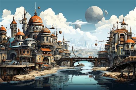 Premium AI Image | Steampunk City Explore the AweInspiring Architecture ...