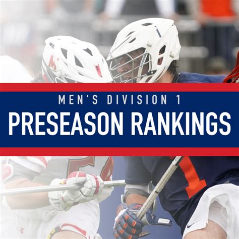 Weekly Rankings NCAA DI Men S Preseason Ballots Lacrosse All Stars