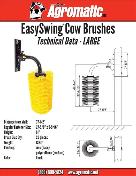 Buy Easyswing Cow Brush Large Cow Comfort Cattle Brush Cow