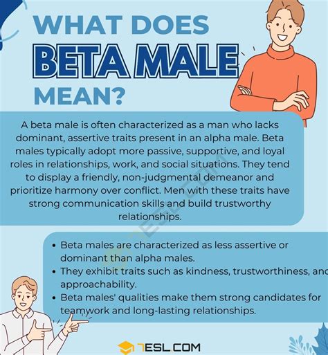 What Does Beta Male Mean • 7esl