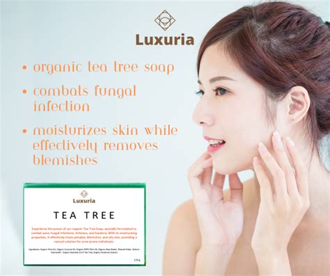 [ Anti Acne Face Whitening ] Luxuria Organic Tea Tree Soap Anti Acne