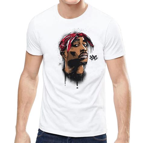 Buy 2018 Mens Print Tupac 2pac T Shirt Short Sleeve O