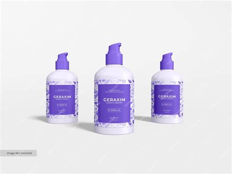 Premium Psd Cosmetic Skincare Cream Pump Bottle Mockup